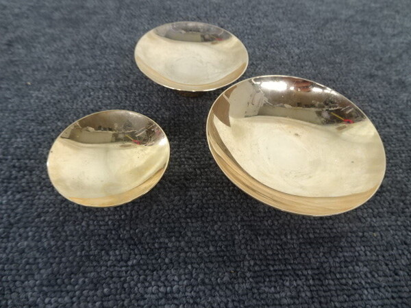 (K-6572)★保管品★ 金盃 24KGP 金メッキ 大中小 3種セット
