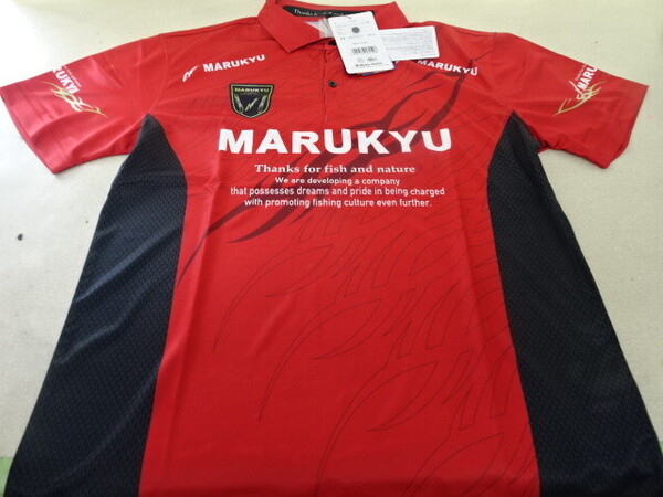 (K-6597)★新品★ マルキュー ドライポロシャツ TR-01 半袖 L レッド