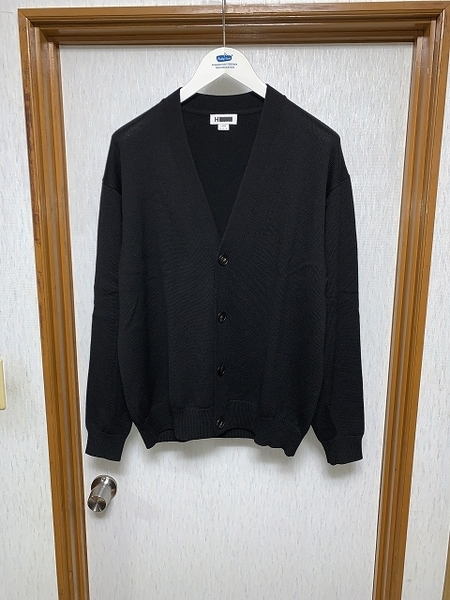 L 美品 24AW H BEAUTY&YOUTH ソリッドウール 9G Vネックカーディガン