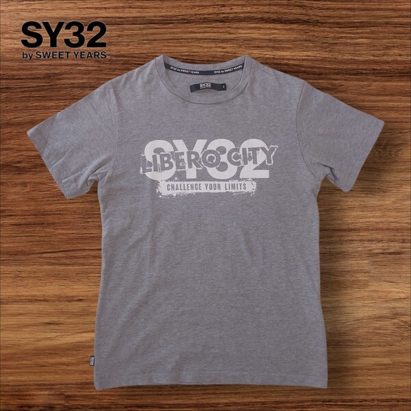 【正規品】SY32 by SWEET YEARSスィート イヤーズロゴプリントTシャツ/S 日本製