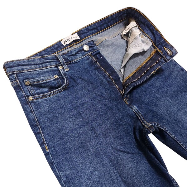 ZARA ザラ HW テーパード アンクルスキニーデニムパンツW32