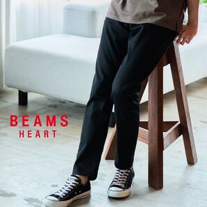 BEAMS HEARTビームスハート サテン スキニー ストレッチ ブラックパンツ/S