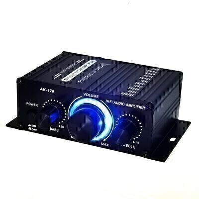 小型 オーディオアンプ 20W コンパクト ミニパワーアンプ 音楽プレーヤー