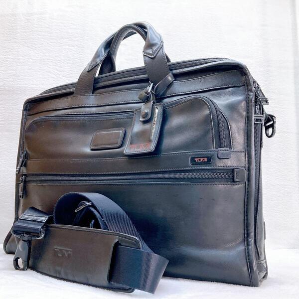 TUMI トゥミ 2wayブリーフケース ビジネスバッグ オールレザー ブラック メンズ 本革