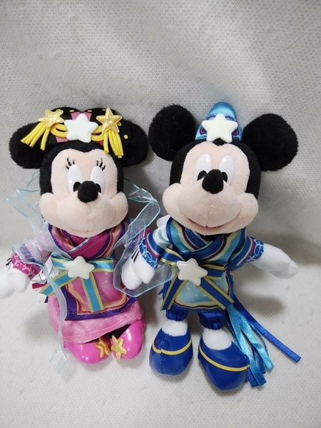 ◇ 七夕 ぬいぐるみバッジ ぬいば 35周年 ミッキー ミニー 織姫彦星 2018年 TDL ディズニーランド 35th