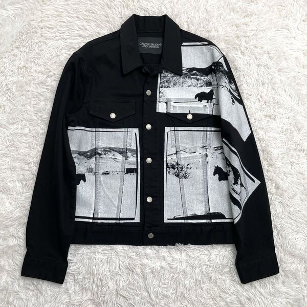 【名作】Calvin Klein カルバンクライン ANDY WARHOL デニムジャケット L 現行 ラフシモンズ期 raf simons