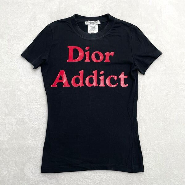 【美品】Christian Dior クリスチャン ディオール addict 半袖 Tシャツ カットソー 38 アーカイブ ヴィンテージ 極希少