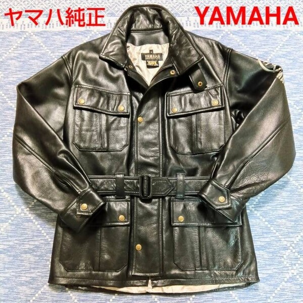 ヤマハ YAMAHA モーターサイクルジャケット SR20周年記念 カーコート M カウハイド 牛革 レザージャケット 革ジャン ライダースジャケット