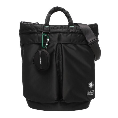 スターバックス × PORTER コーヒービーンシェイプ ヘルメットバッグ ブラック STARBUCKS スタバ ポーター 吉田カバン