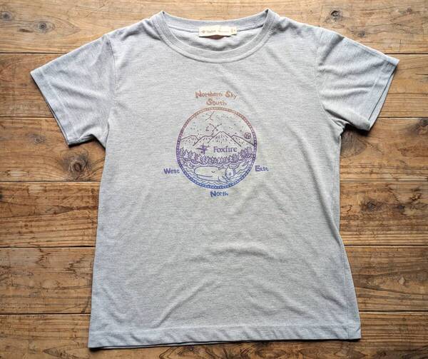 送料無料♪Foxfire フォックスファイヤー 速乾Tシャツ size M レディース グレー Northern Sky 日本製 アウトドア登山キャンプ モンベル