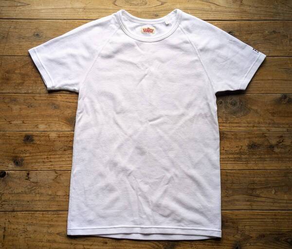 送料無料♪ハリウッドランチマーケット ストレッチフライス 半袖カットソー Tシャツ H刺繍 size 3(L) メンズ 白 ホワイト 日本製 美品