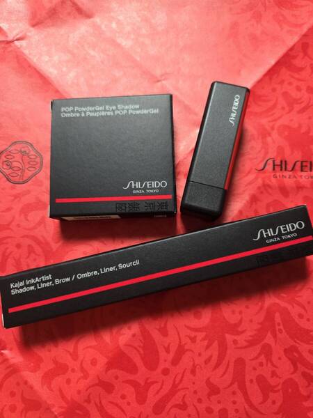 新品★資生堂 SHISEIDO アイシャドウ♪アイライナー♪ミニリップ セット★スキンケアサンプルおまけ付