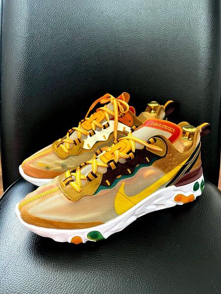 ☆NIKE REACT ELEMENT 87ナイキリアクトエレメント27.0cm/ORANGE 'KINGSDAY' PEEL スニーカーランニングシューズ
