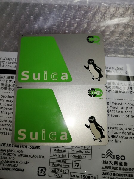 無記名 Suicaカード デポジット500円残高0円 スイカカード×2