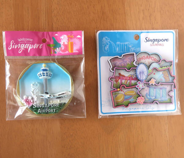 シンガポール マーライオン チャンギ 陶器 冷蔵庫マグネット 世界旅行 観光地マグネット キッチンマグネット お土産 立体 3D コレクション