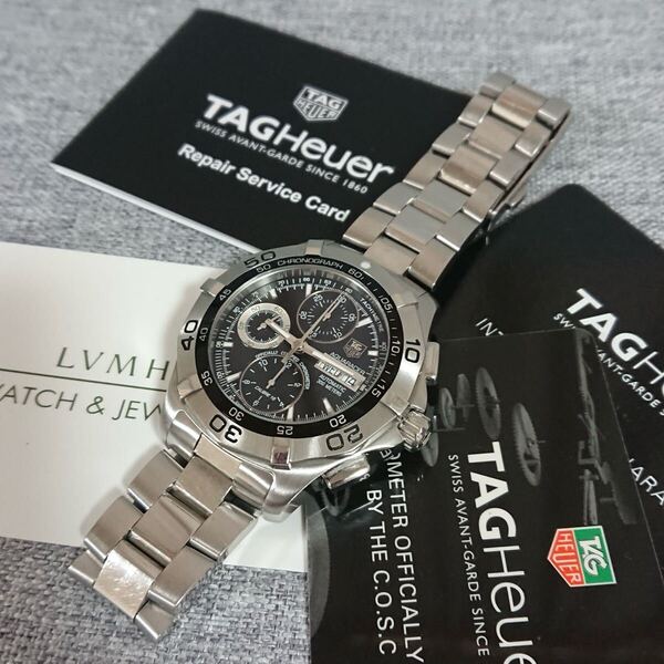 TAG HEUER タグ ホイヤー アクアレーサー クロノグラフ デイデイト CAF 5010.BA0815 300m防水