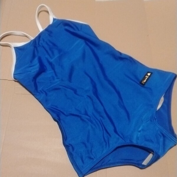 新品・L・BR・ワンピース女子スクール水着・ブルー