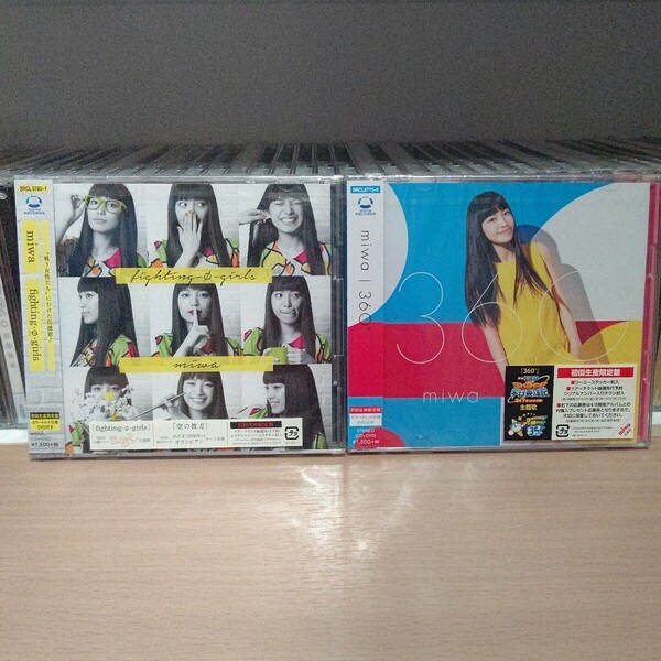 fighting-girls 360° miwa 初回生産限定盤 CD+DVD 2点セット 新品未開封 カラートレイ ドラえもん まっしろ めざせ!2020年のオリビアン