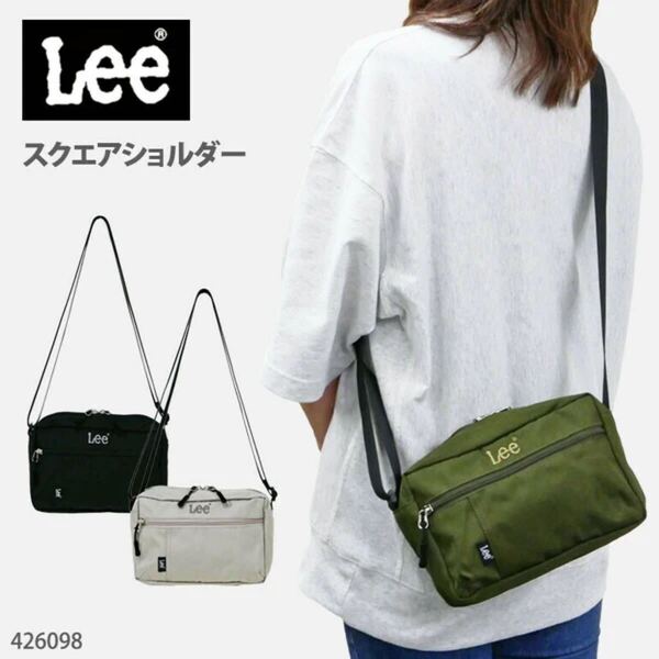 Lee バッグ ショルダー ミニ 小さめ 横型 学生 主婦 旅行 タウン 撥水 ポリエステル