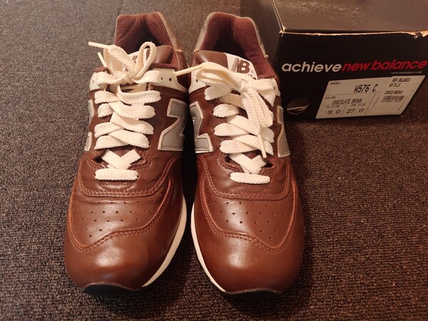 【未使用保管品】ニューバランス/NEW BALANCE★M576C★ガラスレザー★UK8.5/26.5★チョコ/茶