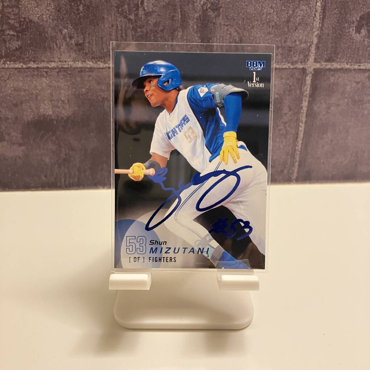 北海道日本ハムファイターズ 水谷瞬 直筆サイン キャンバスアート 北海道日本ハムファイターズ 水谷瞬 直筆サイン キャンバス