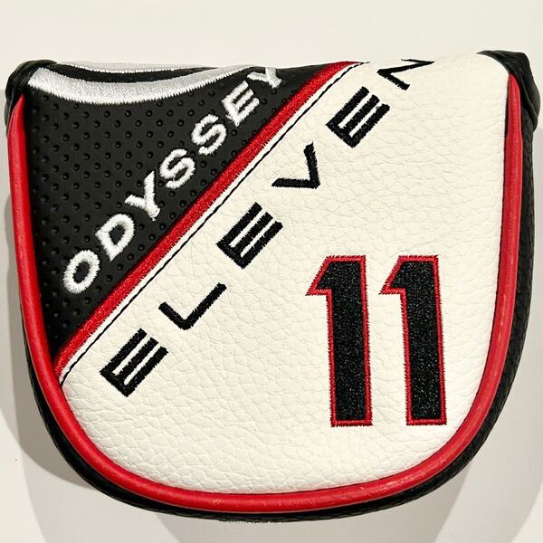 【新品】オデッセイ イレブン マレット パターカバー ヘッドカバー センターシャフト 2ボール ODYSSEY ELEVEN CS XXL MALLET #11 5521251