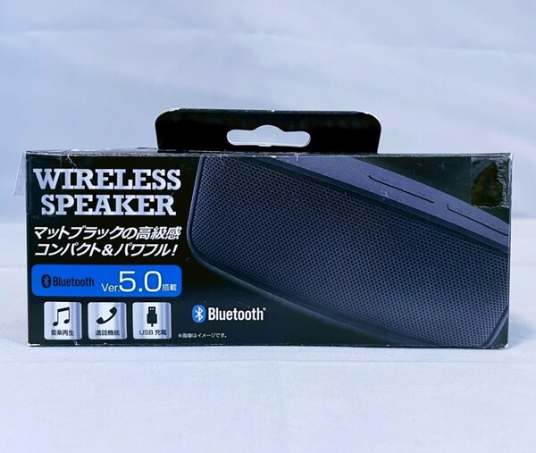 【新品未開封品】Bluetooth ワイヤレスブルートゥーススピーカー/プレイヤー マットブラック 送料無料