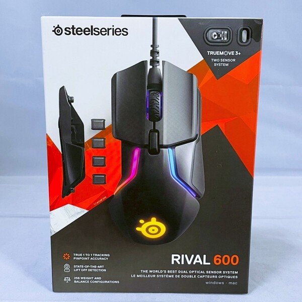 新品 SteelSeries ゲーミングマウス 有線 デュアルセンサー 重心カスタマイズ機能 32ビットARM プロセッサー搭載 Rival 600 62446 送料無料