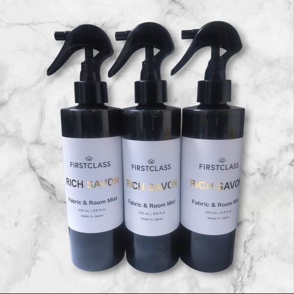 【3本セット 新品未開封品】FIRSTCLASS ファーストクラス ファブリック&ルームミスト リッチ サボンの香り 250ml 送料無料