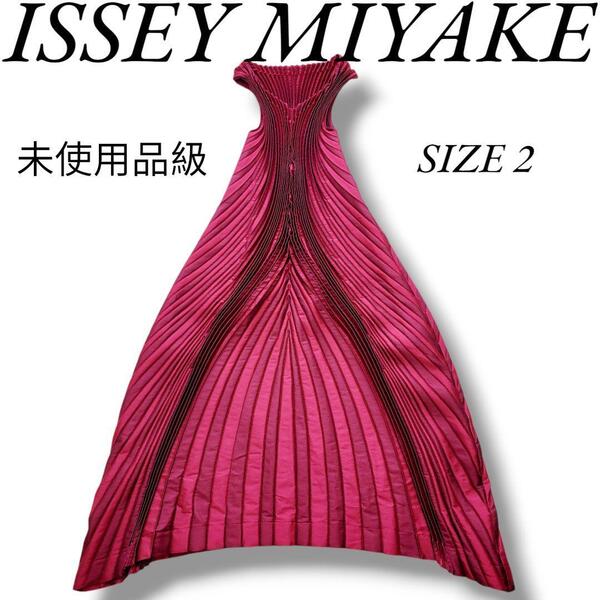 希少 未使用品級 イッセイミヤケ ノースリーブ フレアプリーツ ロングドレスPLEATS PLEASE ISSEY MIYAKE プリーツプリーズ ワンピース