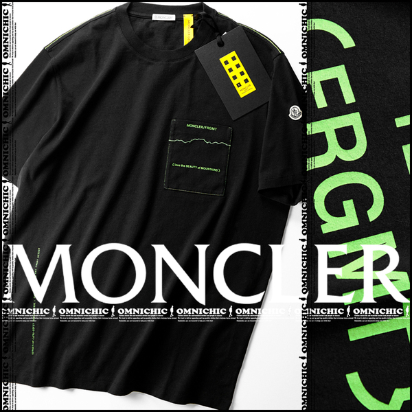 安心の国内正規品■新品【MONCLER GENIUS FRGMT】モンクレールジーニアスフラグメントワッペンロゴビックプリント刺繍ポケットTシャツM