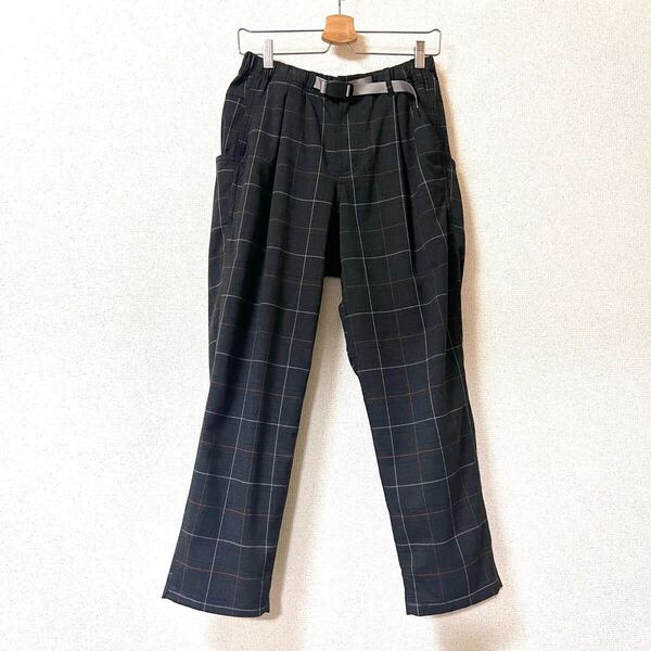 極美品★ GRAMICCI × BEAMS 別注 チェック ユーティリティパンツ グラミチ ビームス コラボ クライミングパンツ ストレッチ スラックス