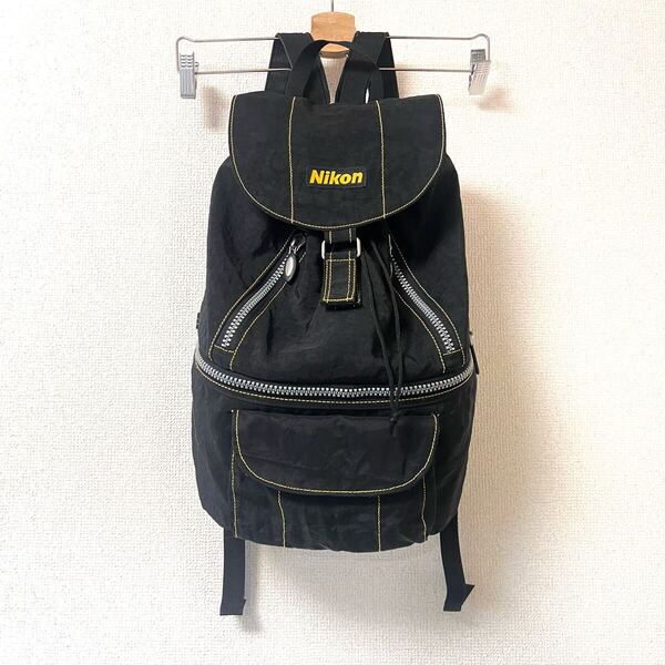 レア珍品★Nikon オリジナル レトロ 2WAY カメラバッグ リュック ニコン バックパック リュック ブラック ショルダーバッグ ワンショルダー