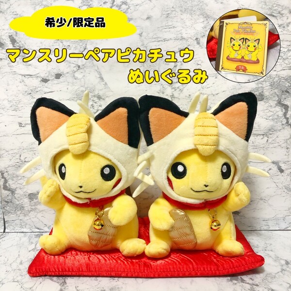 【新品未使用】希少 ポケモン マンスリーペアピカチュウ 1月 ぬいぐるみ