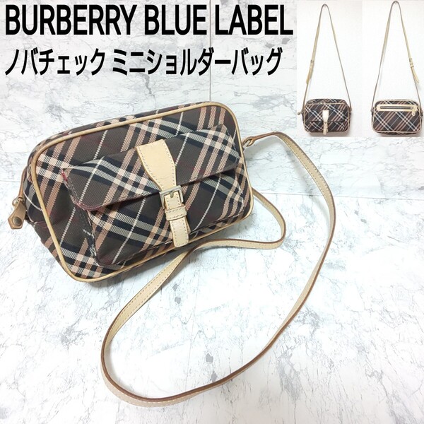 BURBERRY BLUE LABEL バーバリーブルーレーベル ノバチェック ミニショルダーバッグ キャンバス/レザー マルチカラー レディース