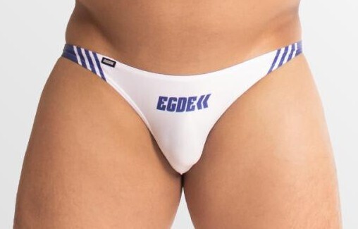 送料無料 新品 未使用 ★☆ EGDE ☆★(エッジ) TRIDENT スーパーロウライズ ビキニパンツ フロント白バック青系 XXL