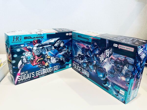 【送料無料】BANDAI 1/144 HG ジークアクス POLICE ZAKU 軍警ザク & SUGAI’S GELGOOG ゲルググ スガイ機 2個セット