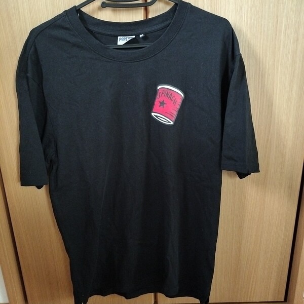 【古着】ポパイ POPEYE Tシャツ 黒色 ブラック Mサイズ 綿100% メンズ 紳士