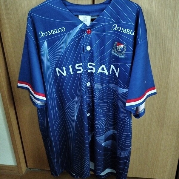 【入会特典】横浜Fマリノス marinos ユニフォーム ベースボールシャツ Jリーグ NISSAN 日清オイリオ 12 オリジナルグッズ フリーサイズ