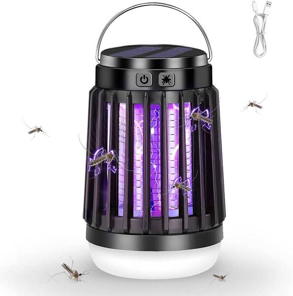 コバエ対策 虫除け 吊り下げ Sudsty 電撃殺虫器 殺虫灯 UV光源吸引式 Type-C 充電式 2200mAh大容量 薬剤不要