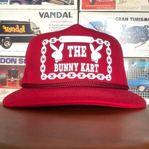 新品、キャップ、レッド、cotton、Bunny Kart。トラッカーキャップ、