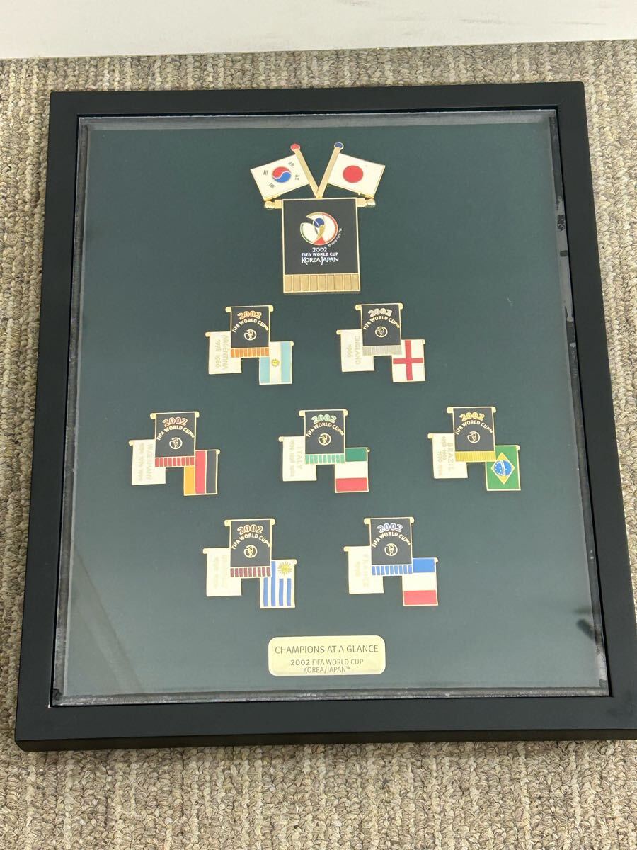 2002日韓 FIFAワールドカップ 出場32ヶ国ピンバッジ 額装 非売品