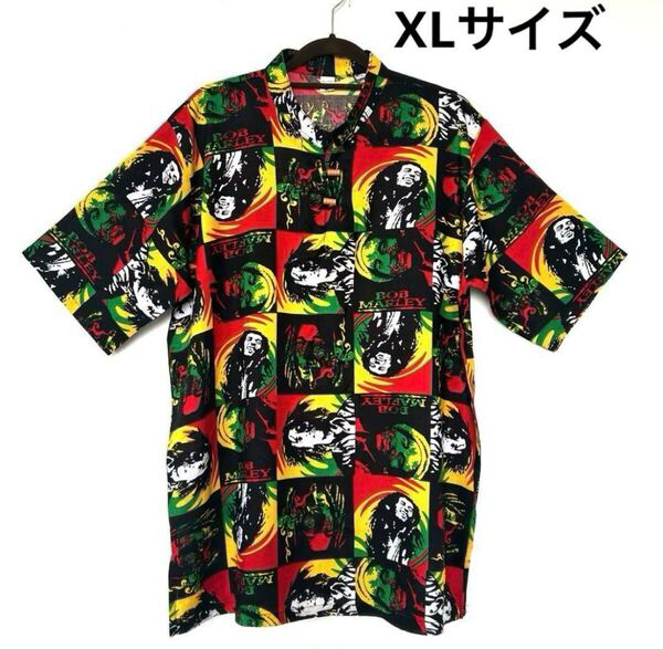 ◆送料無料◆新品 ボブマーリー シャツ XLサイズBobMarley ラスタ レゲエ ワコマリア風 アロハシャツ 半袖