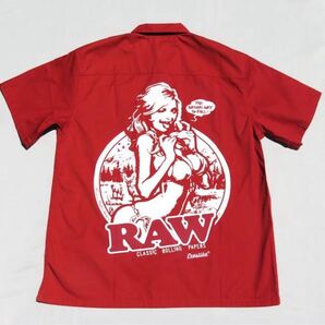 ◆送料無料◆ 新品 RAW 正規品 RAWガールワークシャツ エロスティカ ロッキンジェリービーン 手巻きタバコ 半袖Tシャツ XLサイズ