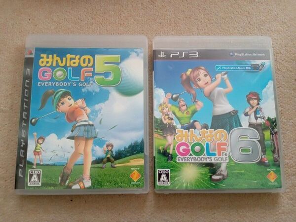 PS3 みんなのゴルフ 5/6 2本セット 中古