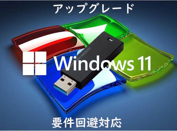 USB版 お持ちのパソコンにWindows11インストール&アップグレード 要件を自動的に回避処理。著作権保護遵守商品で安心