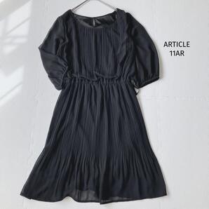 アーティクルARTICLE 膝丈ワンピース【11AR】シフォン プリーツ シアー