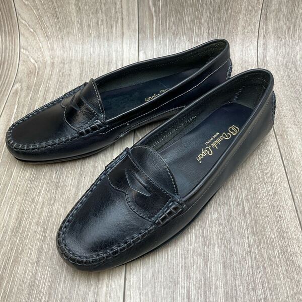 【アウトレット】D.LEPORI◆ローファーモカシン◆ネイビー◆サイズ37(23.5cm)ダニエルレポリ◆イタリア製婦人革靴ドライビングスリッポン