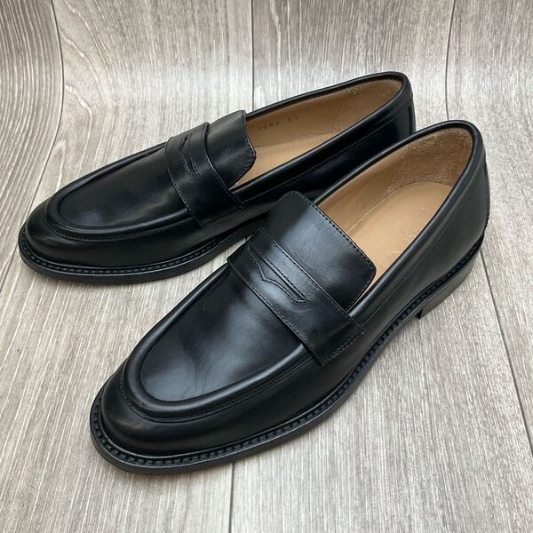 【アウトレット】ARTIGIANA FIRENZE◆レザーコインローファー◆サイズ37(23.5cm)◆ブラック◆イタリア製パスクッチ モカシン 黒 革靴