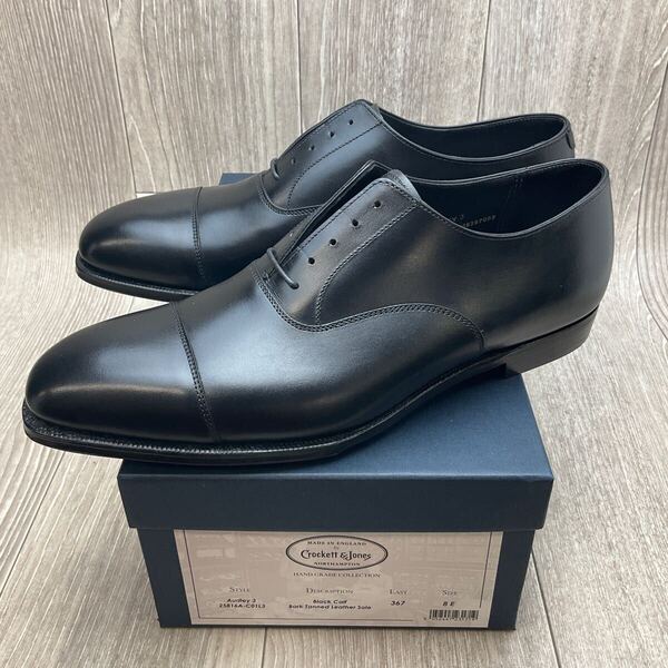 【アウトレット】CROCKETT&JONES◆AUDLEY3◆ブラック◆サイズ8(26.0cm) 紳士革靴ストレートチップ英国製クロケットアンドジョーンズ 黒